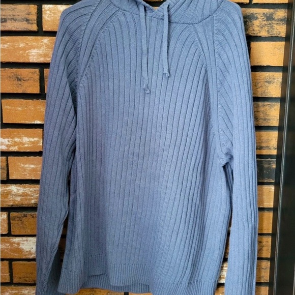 Sun + Stone Men's Light Blue Ribbed Sweater - Picture 1 of 4